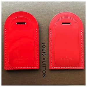❌SOLD❌ Louis Vuitton Luggage Tags in Red